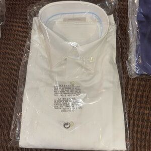 New Ermenegildo Zegna White Button Down Dress Shirt Men’s